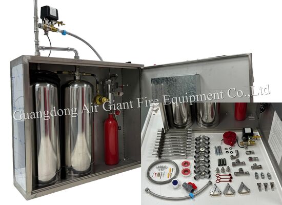 Ποιότητα  Double Bottles Automatic Protection Restaurant Fire Suppression System Εργοστάσιο