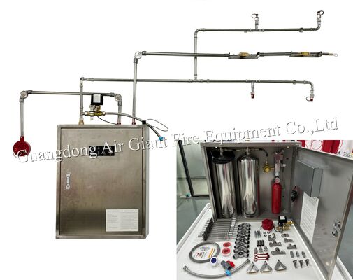 Πλήρως αυτόματο σύστημα καταστολής πυρκαγιάς για εμπορική κουζίνα